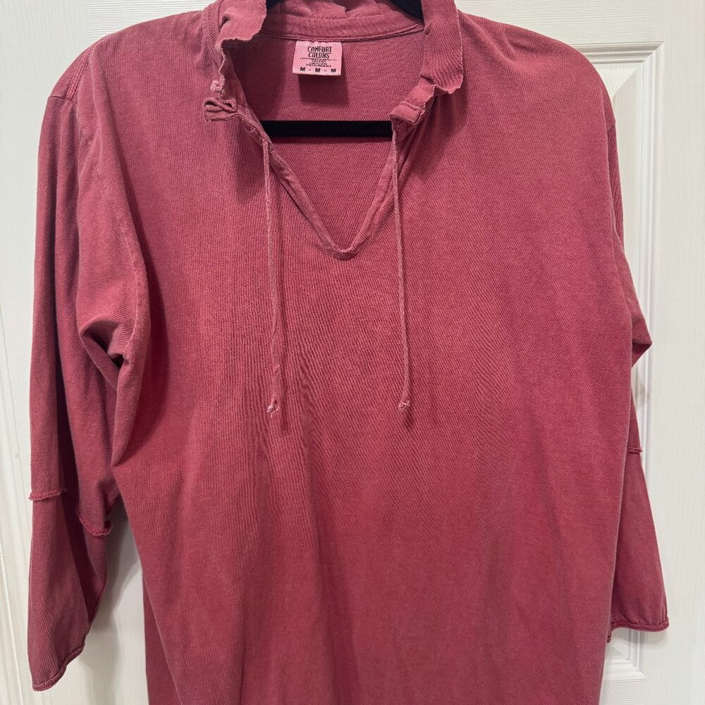 *EUC Comfort Colors ruffle collar Tee